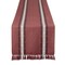 Contemporary Home Living Dobby Striped Fringe Ribbed Table Runner - 108" - Orange